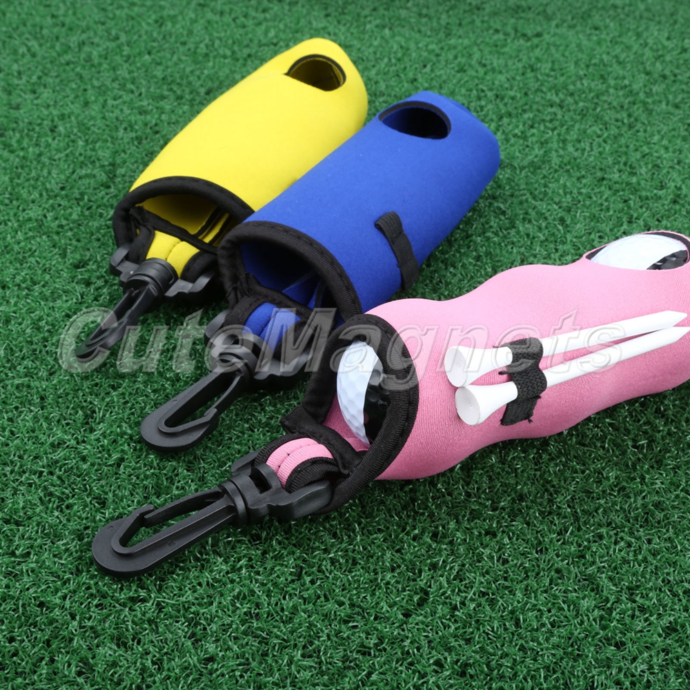 Neoprene Golf Ball Bag Golf Tees Holder Pouch & Belt Clip 20cm Golf ...